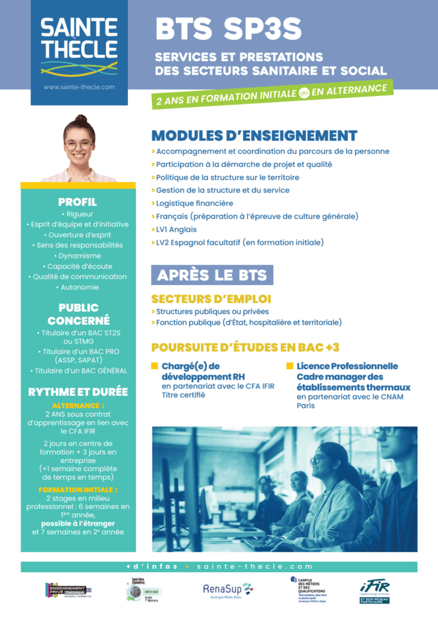 Fiche d'informations pour le BTS SP3S